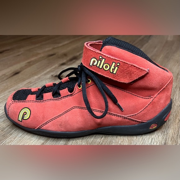 Piloti Ingels Red Suede Driving Shoe Karting Racing Shoe Men’s Size 7.5 - Picture 5 of 11
